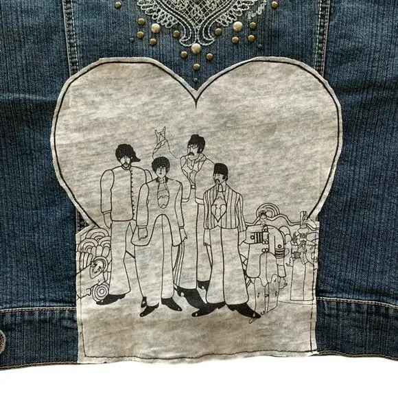 Via Penny Lane Reworked Apparel | The Beatles Yellow Submarine Denim Jacket - Picture 10 of 11